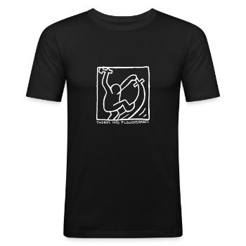 Peace Sign Peace Symbol Pacifist Gift - Men's Slim Fit T-Shirt - black - Front - Nik (191cm)