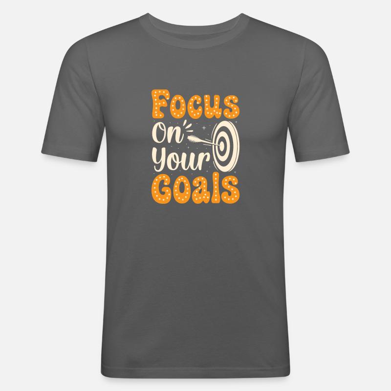 Fokus/Mut Geschenkidee - Männer Slim Fit T-Shirt - Graphite