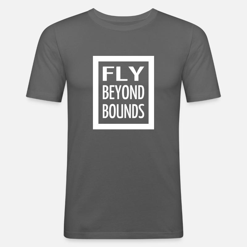 self-expression freedom adventures fun - Männer Slim Fit T-Shirt - Graphite