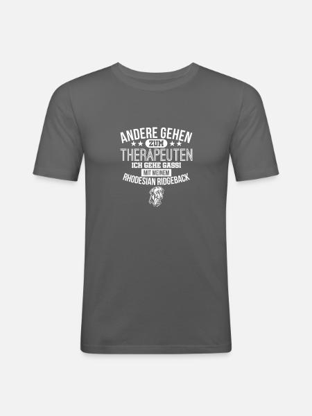 Rhodesian Ridgeback - Männer Slim Fit T-Shirt - Graphite
