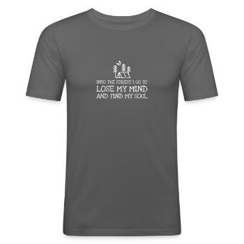 Into The Forest I Go To Lose My Mind And Find My - Männer Slim Fit T-Shirt - Graphite - Vorne - Nik (191cm)