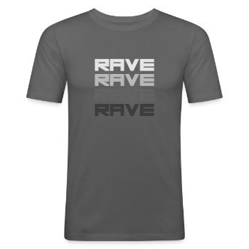 Rave - Männer Slim Fit T-Shirt - Graphite - Vorne - Nik (191cm)
