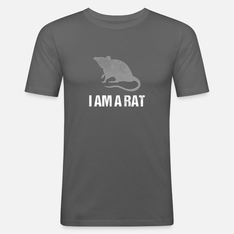 Ich Bin Eine Ratte - Männer Slim Fit T-Shirt - Graphite