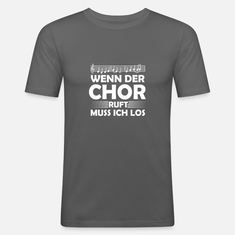 Der Chor ruft - Männer Slim Fit T-Shirt - Graphite