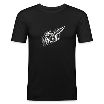 Vitesse supersonique - T-shirt près du corps Homme - noir - Devant - Nik (191cm)