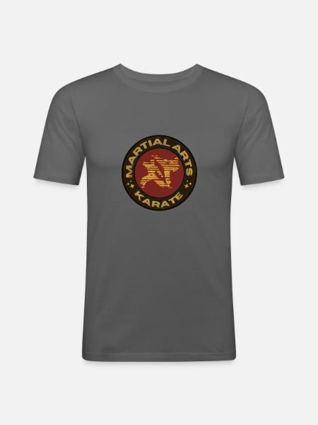 Karate Martial Arts - Men's Slim Fit T-Shirt - graphite grey