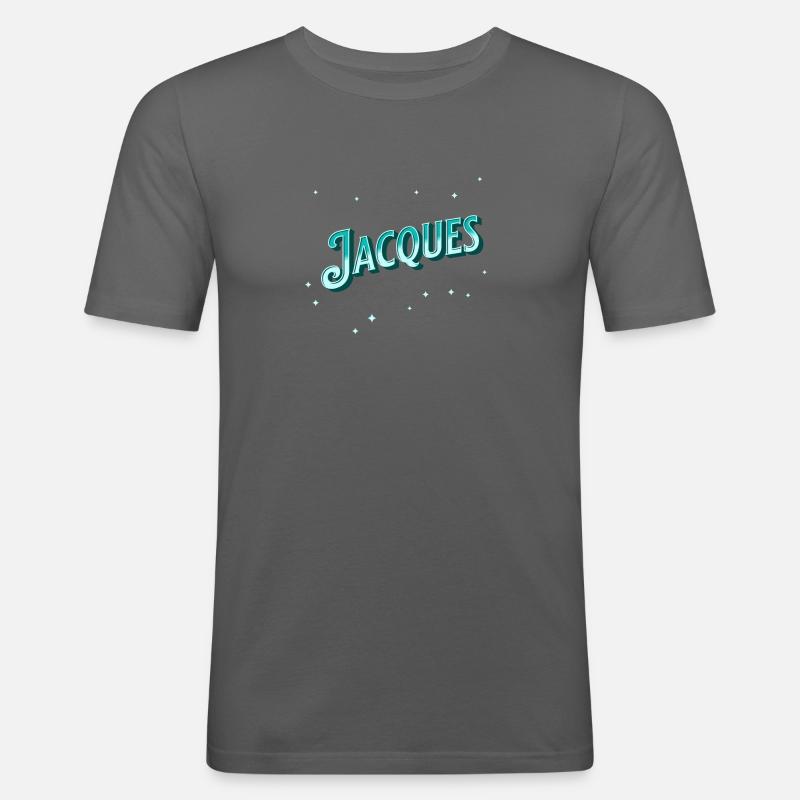 Jacques name personalized - Men's Slim Fit T-Shirt - graphite grey