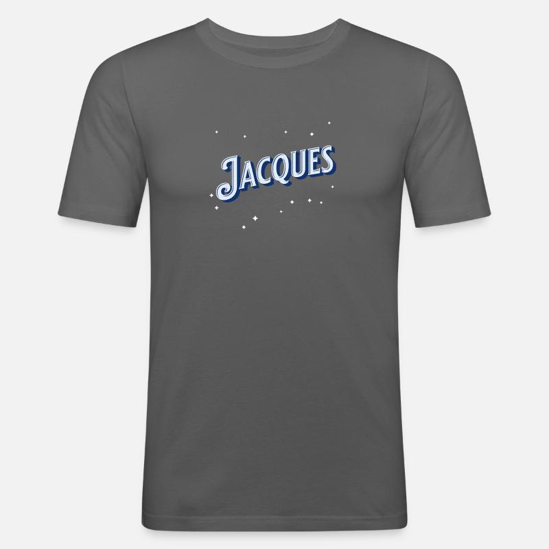 Jacques name personalized - Men's Slim Fit T-Shirt - graphite grey