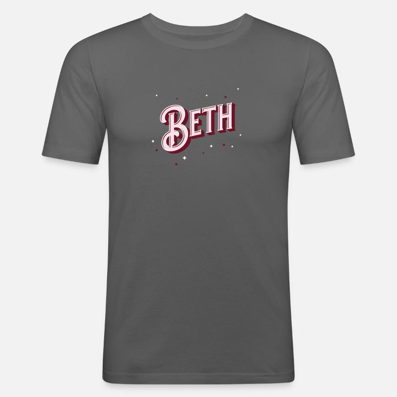 Personalized Beth name - Men's Slim Fit T-Shirt - graphite grey