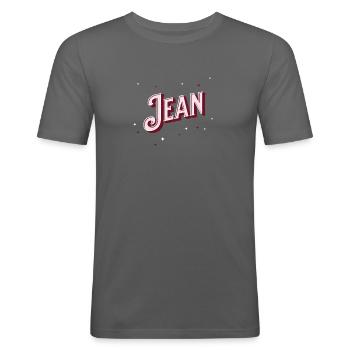 Jean name personalized - Men's Slim Fit T-Shirt - graphite grey - Front - Nik (191cm)