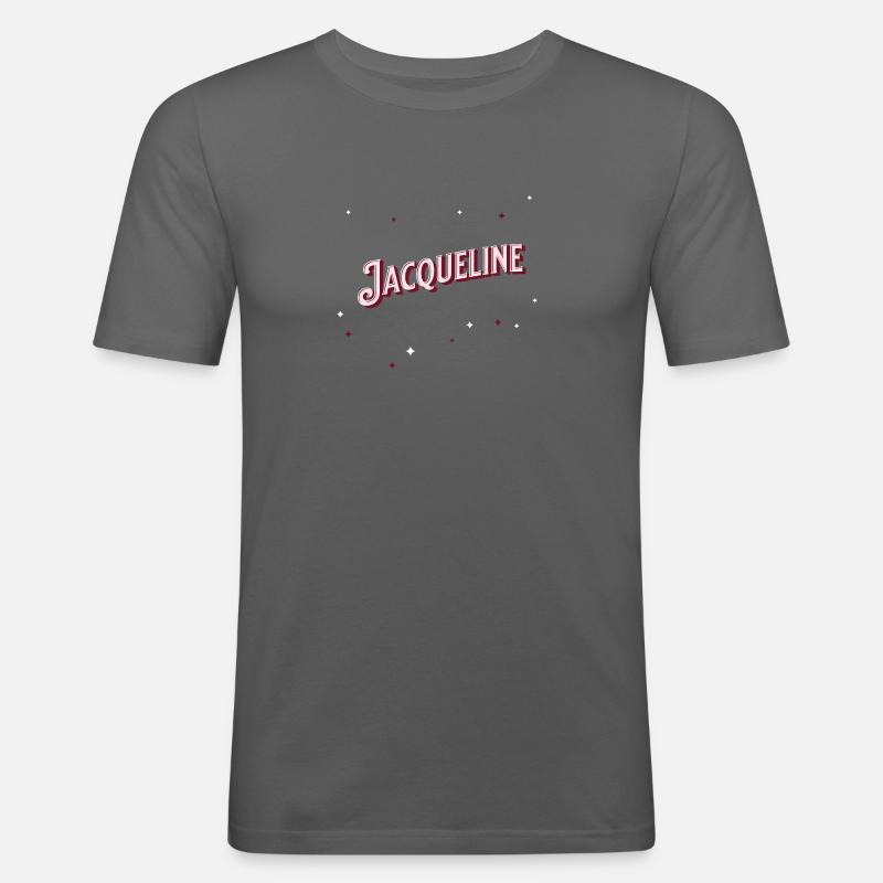 Jacqueline name personalized - Men's Slim Fit T-Shirt - graphite grey