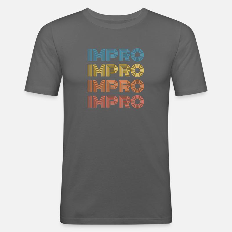 Impro Impro Impro Impro - T-shirt près du corps Homme - gris graphite