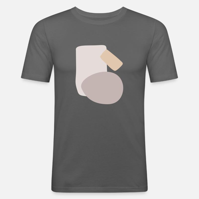Abstraktes Design verschiedene Formen - Männer Slim Fit T-Shirt - Graphite