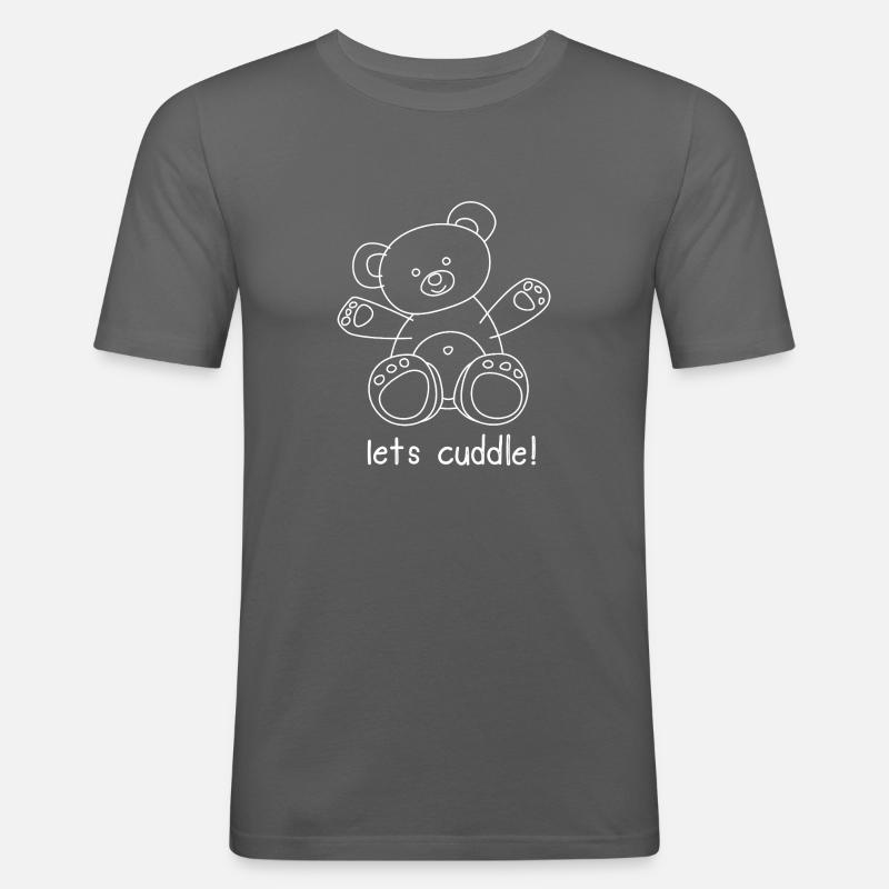 CUDDLE ME! - Männer Slim Fit T-Shirt - Graphite