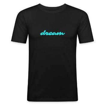 rêveur - T-shirt près du corps Homme - noir - Devant - Nik (191cm)