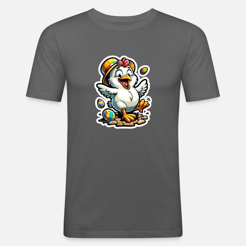 Easter chicks Happy Easter - Men's Slim Fit T-Shirt - graphite grey