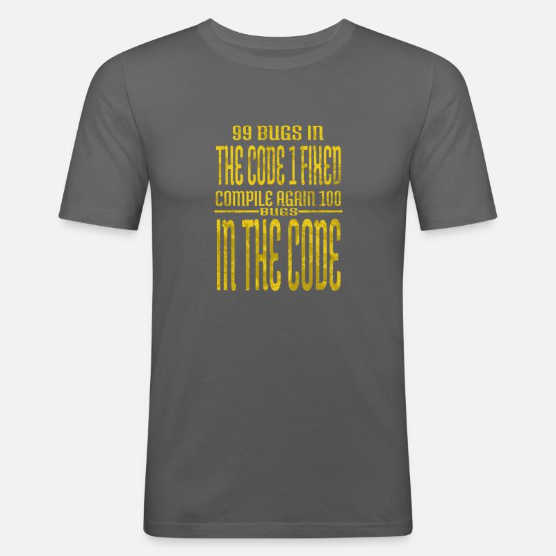 frontend developer computer programming present - Männer Slim Fit T-Shirt - Graphite