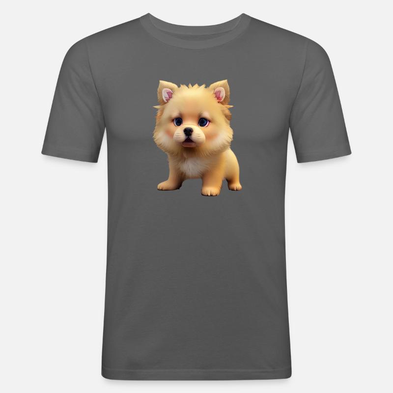 Chien Eurasier - Eurasier - T-shirt près du corps Homme - gris graphite