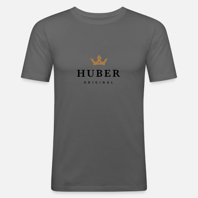 Huber - Männer Slim Fit T-Shirt - Graphite