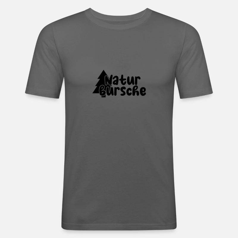 Naturbursche - Männer Slim Fit T-Shirt - Graphite