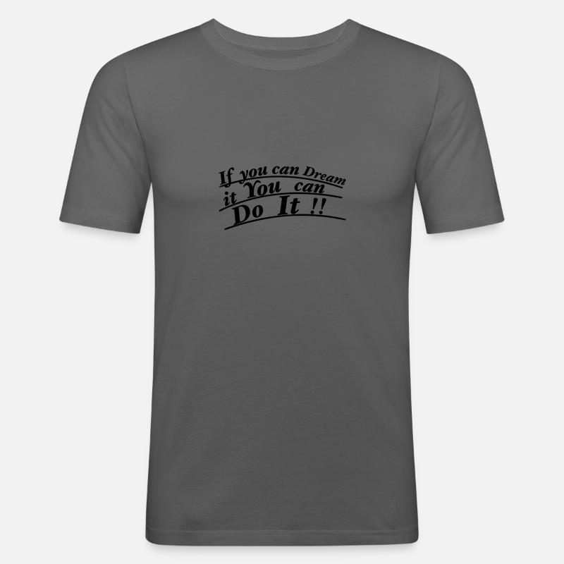 Motivation - Männer Slim Fit T-Shirt - Graphite