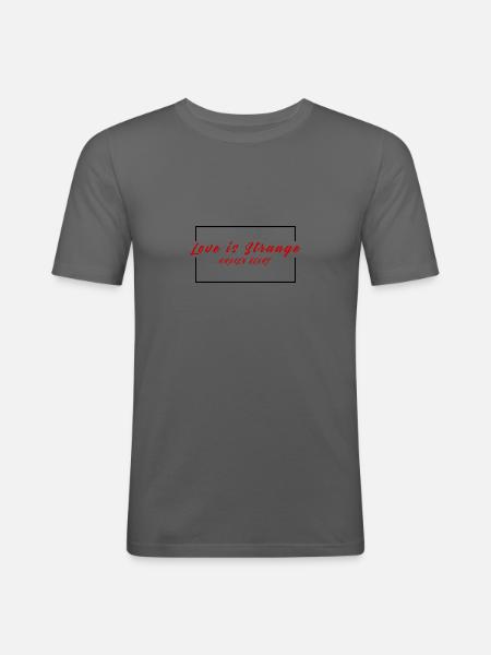 Love is Strange - Men's Slim Fit T-Shirt - graphite grey