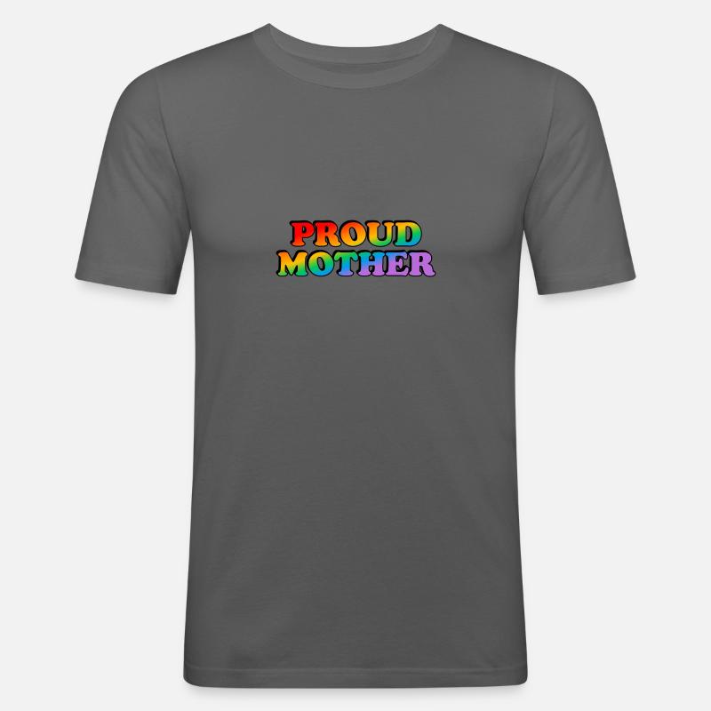 Stolze Mutter - Männer Slim Fit T-Shirt - Graphite