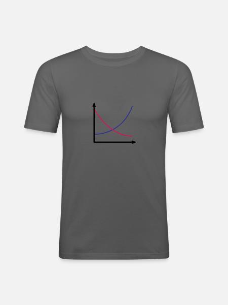 Angebot und Nachfrage - Männer Slim Fit T-Shirt - Graphite