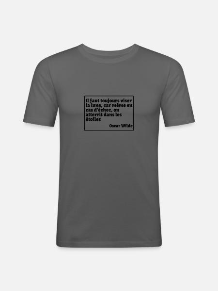 wilde1 - T-shirt près du corps Homme - gris graphite