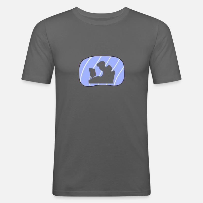 Hacker Hacken Informatiker - Männer Slim Fit T-Shirt - Graphite