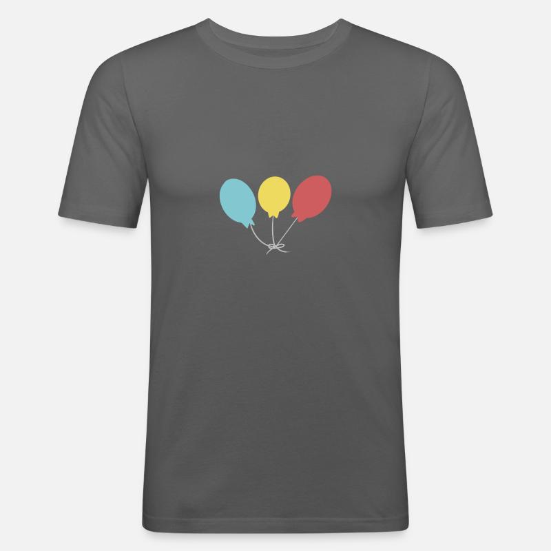 Bunte Luftballons - Männer Slim Fit T-Shirt - Graphite