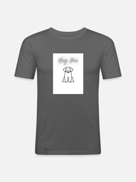 Hug Me - Männer Slim Fit T-Shirt - Graphite
