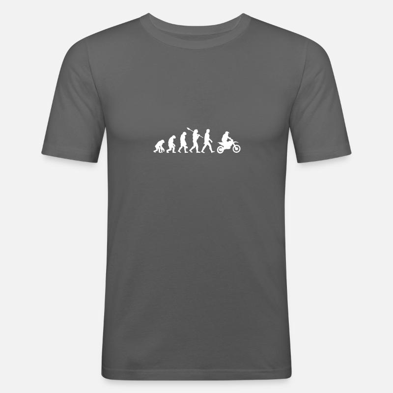 Evolution Motorrad Geschenk Bike - Männer Slim Fit T-Shirt - Graphite