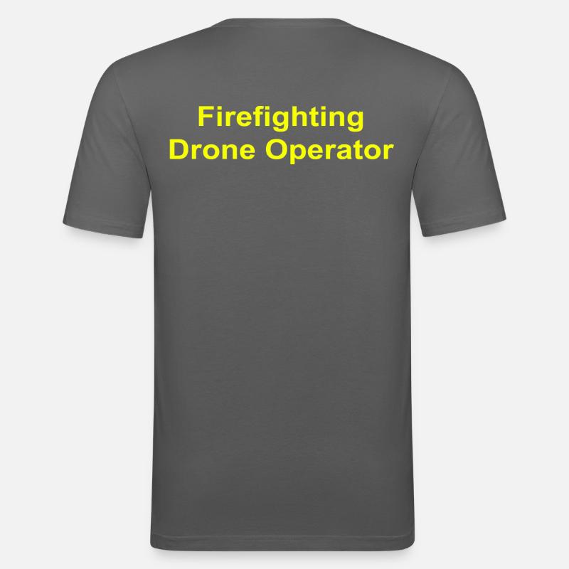 Firefighting Drone Operator - Männer Slim Fit T-Shirt - Graphite