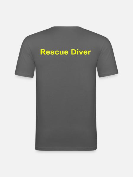 Rescue Diver - Männer Slim Fit T-Shirt - Graphite