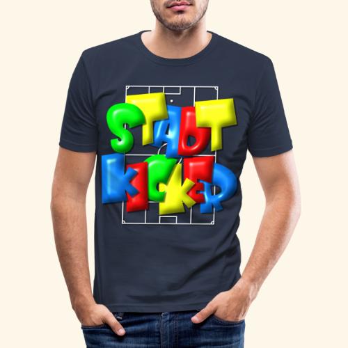 Stadtkicker im Fußballfeld - Balloon-Style - Männer Slim Fit T-Shirt