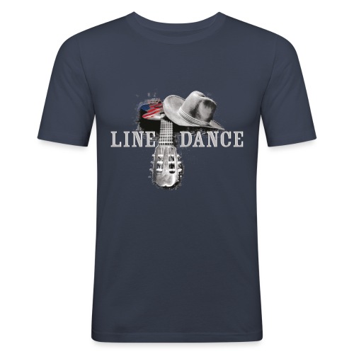 kl_linedance38a - Herre Slim Fit T-Shirt