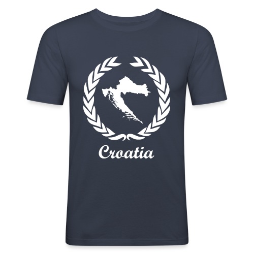 Connect ExYu Croatia White Edition - Männer Slim Fit T-Shirt
