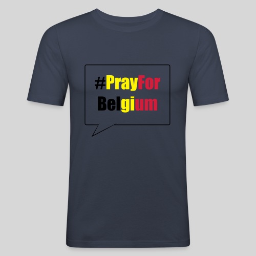 #PrayForBelgium - T-shirt près du corps Homme