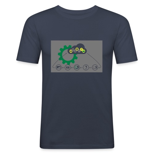 Pilvilaskenta - Miesten tyköistuva t-paita