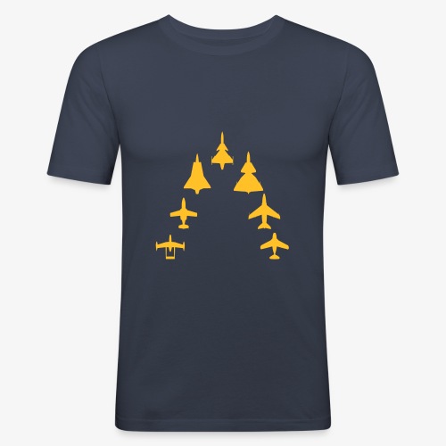 Swedish Air Force - Jet Fighter Generations - Slim Fit T-shirt herr