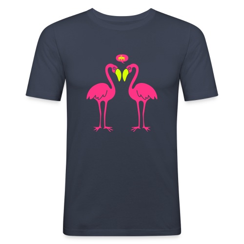 flamingos2 vdh - Mannen slim fit T-shirt