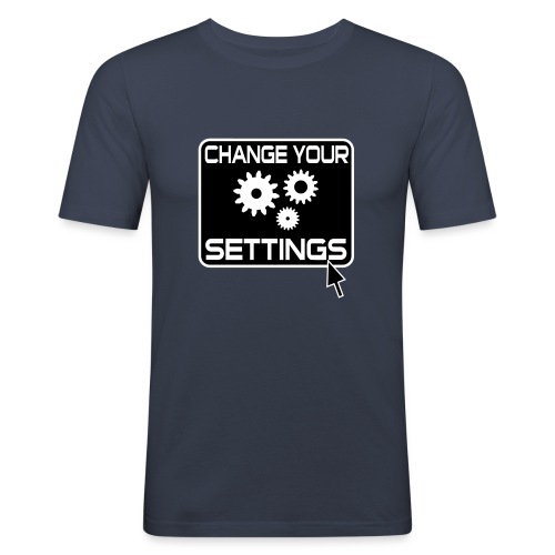 Settings Gamer Button - Männer Slim Fit T-Shirt