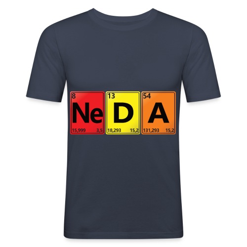 NEDA - Dein Name im Chemie-Look - Männer Slim Fit T-Shirt
