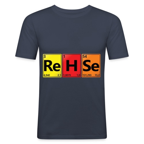 REHSE - Dein Name im Chemie-Look - Männer Slim Fit T-Shirt