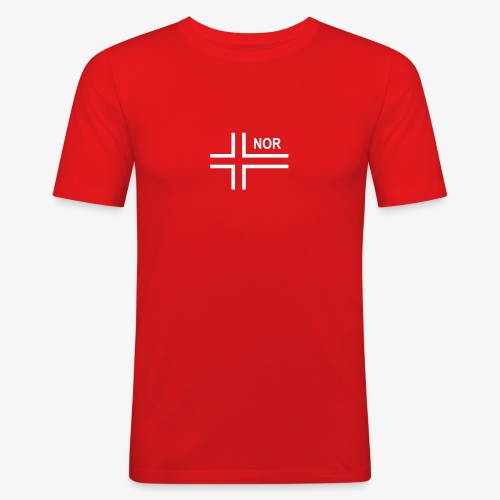 Norsk taktisk flagga Norge - NOR (negativ) - Slim Fit T-shirt herr