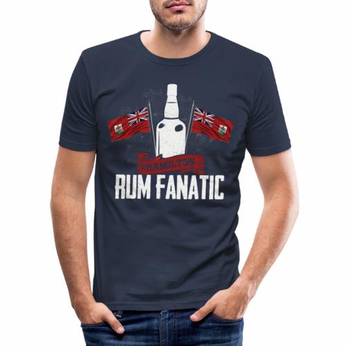 T-shirt Rum Fanatic - Hamilton, Bermuda - Obcisła koszulka męska