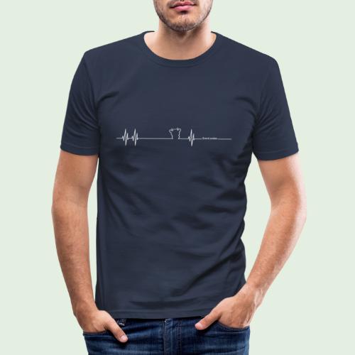 Herzschlag Grenzlandeis - Männer Slim Fit T-Shirt