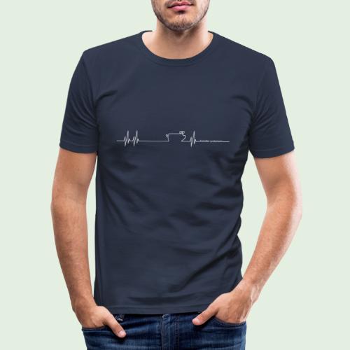 Herzschlag - Männer Slim Fit T-Shirt