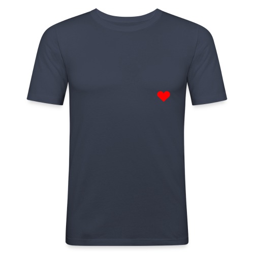 Simple Red Heart - Maglietta aderente da uomo